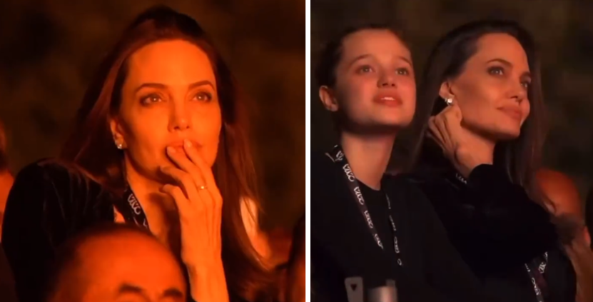 Анджелину Джоли заметили с дочерью на концерте Maneskin в Риме