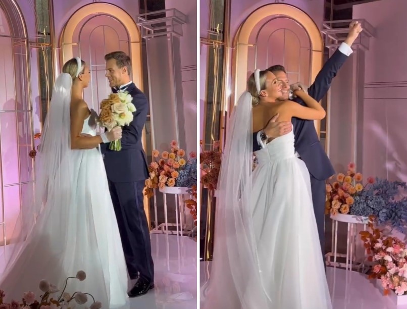 Первый танец и роскошный банкет: фигуристы Кацалапов и Синицына сыграли свадьбу